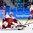 GANGNEUNG, SOUTH KOREA - FEBRUARY 24: Canada's Rene Bourque #17 battles for a loose puck with Czech Republic's Michal Jordan #47 in front of Pavel Francouz #33 during bronze medal round action at the PyeongChang 2018 Olympic Winter Games. (Photo by Matt Zambonin/HHOF-IIHF Images)

